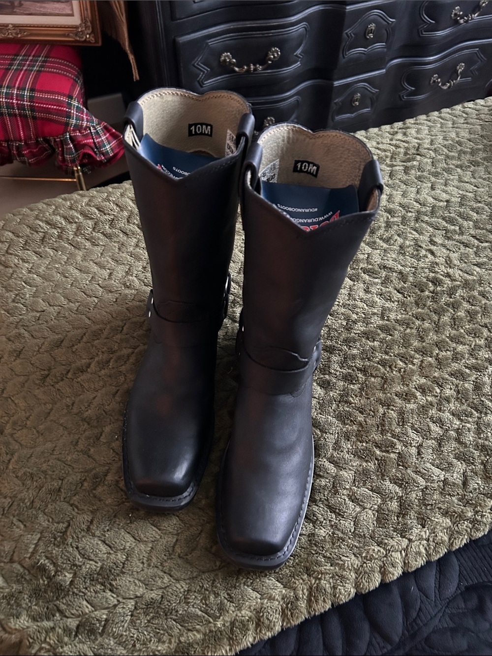Durango Black Women's Combat Moto Boots